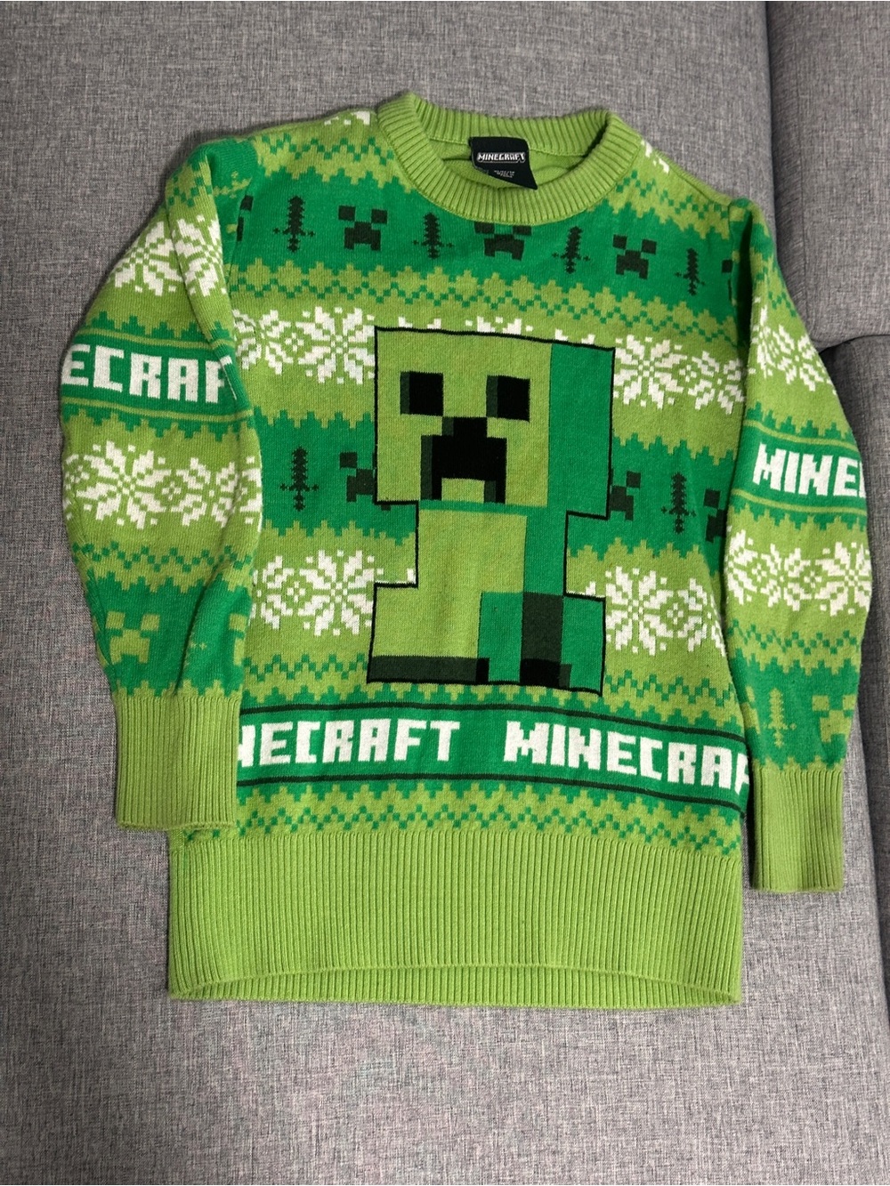 Minecraft Green Creeper Knit Sweater